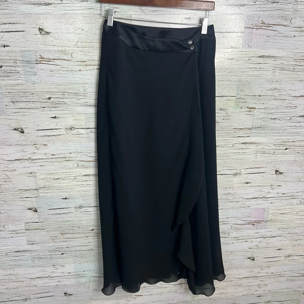 Joseph ribkoff black maxi skirt size 8